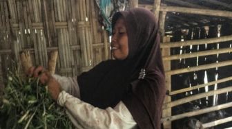 'Nerimo Ing Pandum', Sepotong Kisah Guru Sri, Sepulang Ngajar Cari Pakan Kambing