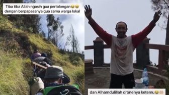 Cowok Ini Panik, Drone Seharga Rp70 Juta Jatuh dan Sempat Hilang Diantara Tebing