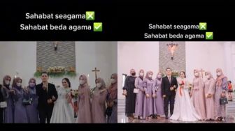 Viral Pengantin Didampingi 7 Bridesmaid Beda Agama, Foto di Gereja Tuai Pujian