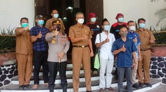 Kapolres Ciko Dampingi Aksi Unjuk Rasa Buruh FSPMI Cirebon Raya