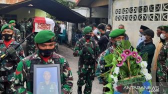 Anggota TNI Tewas Ditembak di Aceh Dimakamkan Secara Militer