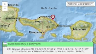 Karangasem Sempat Diguncang Gempa M 3.5 Dini Hari, BMKG Sebut Sesar Aktif di Laut