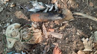 Mencari Ikan, Tanpa Sengaja Warga Sidoarjo Temukan Mortir Tersangkut Jala