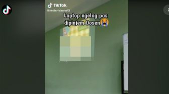 Ups Ketahuan! Laptop Gadis Macet pas Dipinjam Dosen, Wallpapernya Jadi Sorotan Satu Kelas