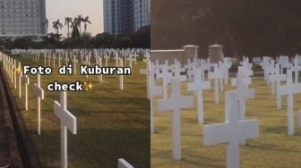 Viral Cewek Foto Bak Model di Kuburan Biar Estetik, Tuai Perdebatan Massal