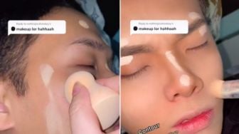 Pakaikan Makeup Pacar yang Tidur Pulas, Kejahilan Perempuan Ini Justru Dipuji Netizen