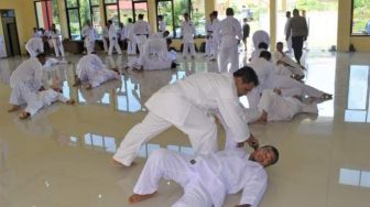 Kenaikan Pangkat Periode Januari 2022, Polres Banggai Gelar Ujian Bela Diri