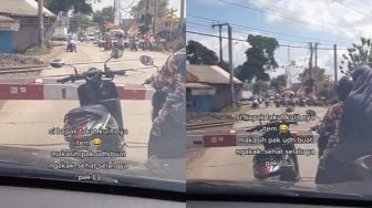 Viral Bapak Tua Tinggal Motor di depan Plang Kereta Api, Alasannya Bikin Ngelus Dada