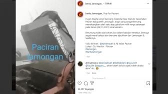 Viral Ngerinya Amuk Badai di Paciran Lamongan, Atap Galvalum Warga Sampai Terbalik