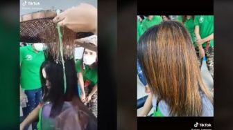 Unik, Salon Ini Gunakan Cara yang Berbeda untuk Mengecat Rambut Pelanggan