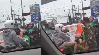 Viral Remaja Geber Motor di Tengah Jalan Digaplok Tentara sampai Hampir Jatuh