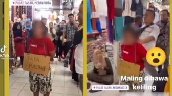 Terduga Pencuri Tas Diarak Keliling Pasar Sambil Teriak, Tuai Pro Kontra Publik