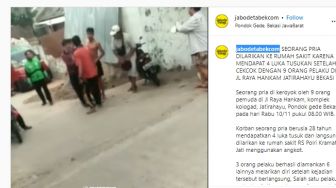Viral, Seorang Pria Dikeroyok 9 Orang di Bekasi, Dikabarkan Mengalami Luka Tusuk
