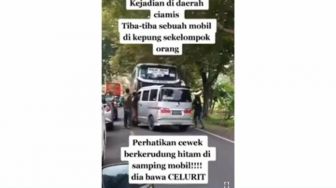 Viral Video Perempuan Bawa Celurit Datangi Pengemudi APV, Ternyata...