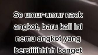 Penumpang Syok Naik Angkot Super Bersih, Interior Disorot: Auto Lepas Sandal