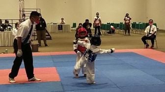 Potret Lucu Jan Ethes Ikuti Kejuaraan Taekwondo: Tendang Lawan dan Sabet Medali Emas