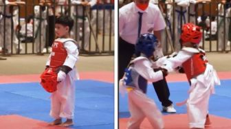 Raih Medali Emas di Kompetisi Taekwondo, Jan Ethes dapat Ucapan dari Kakeknya Jokowi