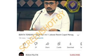 Viral Kabar Jokowi Pecat Menag Yaqut Cholil Quomas, Ini Faktanya