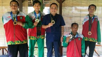 Keempat Atlet KKU Peraih Medali Emas dan Perunggu di Peparnas XVI Disambut 