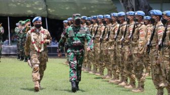 Setelah Berjuang di Afrika Tengah, 159 Prajurit TNI Kembali ke Bali