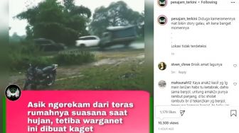 Viral Iseng Rekam Momen Galau Pas Hujan, Tak Diduga Ada Tabrakan, Warganet Ramai Tanya Ini