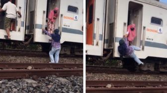 Viral Aksi Wanita Susah Payah Naik Gerbong Kereta, Videonya Bikin Publik Geregetan