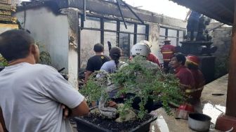 Diduga Berasal dari Api Dupa, Rumah di Jalan Imam Bonjol Denpasar Hangus