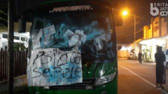 Bus PSIL Klub Liga 3 Jatim Jadi Sasaran Vandalisme di Jember