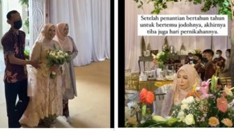 Temukan Cinta Sejati di Umur 55 Tahun, Momen Pernikahan Wanita Ini Penuh Rasa Haru