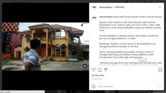 Viral, Detik-detik Rumah Mewah di Banjarmasin Roboh, Warga Histeris Sampai Minta Tolong
