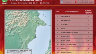 Sembilan Hotspot Terdeteksi di Bumi Mulawarman, Beberapa Pihak Saling Berkoordinasi