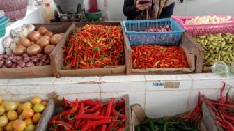 Harga Cabai di Pasar Bauntung Banjarbaru Makin Pedas Akibat Banjir 