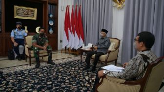 Sowan ke Wapres Ma&#039;ruf Amin, Panglima TNI Andika Laporkan Soal Keamanan Papua