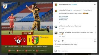 Gosok Kalteng Putra dengan Skor 1-0, Mitra Kukar Sodok ke Peringkat Dua Klasemen Grup D