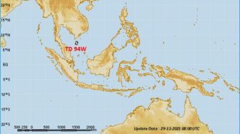 BMKG Pantau Bibit Siklon Tropis 94W di Barat Laut Aceh