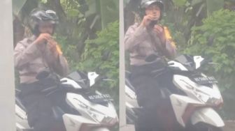 Polisi Ini Terekam Kamera Main Gelembung Sabun, Warganet:  Masa Kecil Kurang Bahagia