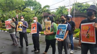 Sambangi Kejati, Jurnalis Bali Gelar Solidaritas Kasus Kekerasan Wartawan