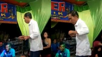 Viral Pria Asyik Goyang Bareng Biduan, Wajahnya Disorot: Mirip Jokowi