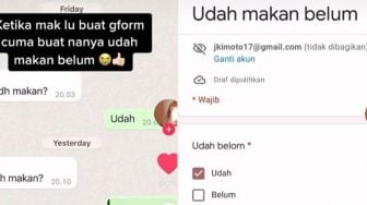 Ibu Buat Google Form Buat Tanya Anak 'Sudah Makan Apa Belum?', Warganet Meleleh