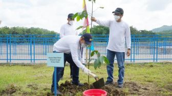 Peringati Hari Bakti PU, BBWS Serayu Opak Tanam Pohon di Embung Imogiri Bantul