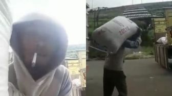 Viral Video Kuli Pamer Angkat Karung Beras, Berakhir Apes