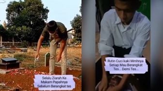 Rajin Ziarah ke Makam Ayah dan Rutin Basuh Kaki Ibu Tiap Mau Tes, Pria Ini Lulus Jadi TNI