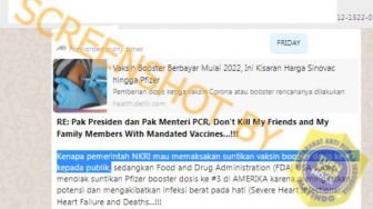 CEK FAKTA: Pemerintah Indonesia Paksakan Vaksin Booster Untuk Rakyat, Benarkah?