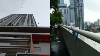 Viral Sejumlah Baju Dilempar dari Gedung Apartemen Thamrin Residence, Ini Kata Polisi