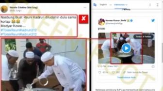 CEK FAKTA: Beredar Video Nasbung Reuni Kadrun Diludahi Terlebih Dahulu, Benarkah?