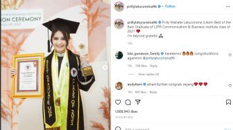 Puas dengan Kerja Keras, Prilly Latuconsina Borong Tiga Penghargaan Saat Wisuda