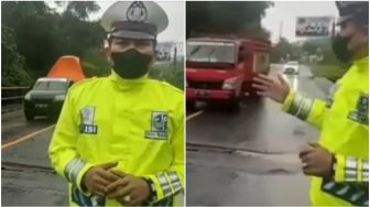 Polisi Laporkan Arus Lalin, Saksikan Kejadian Tak Terduga Menimpa Truk LPG