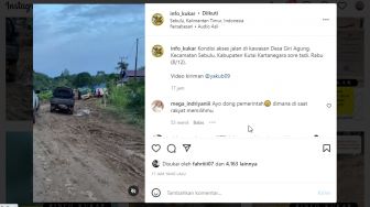 Jalan Rusak hingga Berlumpur di Kukar, Warganet Sindir Pemerintah: Cat Jembatan Aja