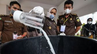 Kejari Aceh Utara Blender Sabu Senilai Rp 8,5 Miliar