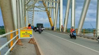 Jembatan Mahakam Kukar Ganti Warna Dari Kuning ke Merah Putih, Apa Pentingnya?